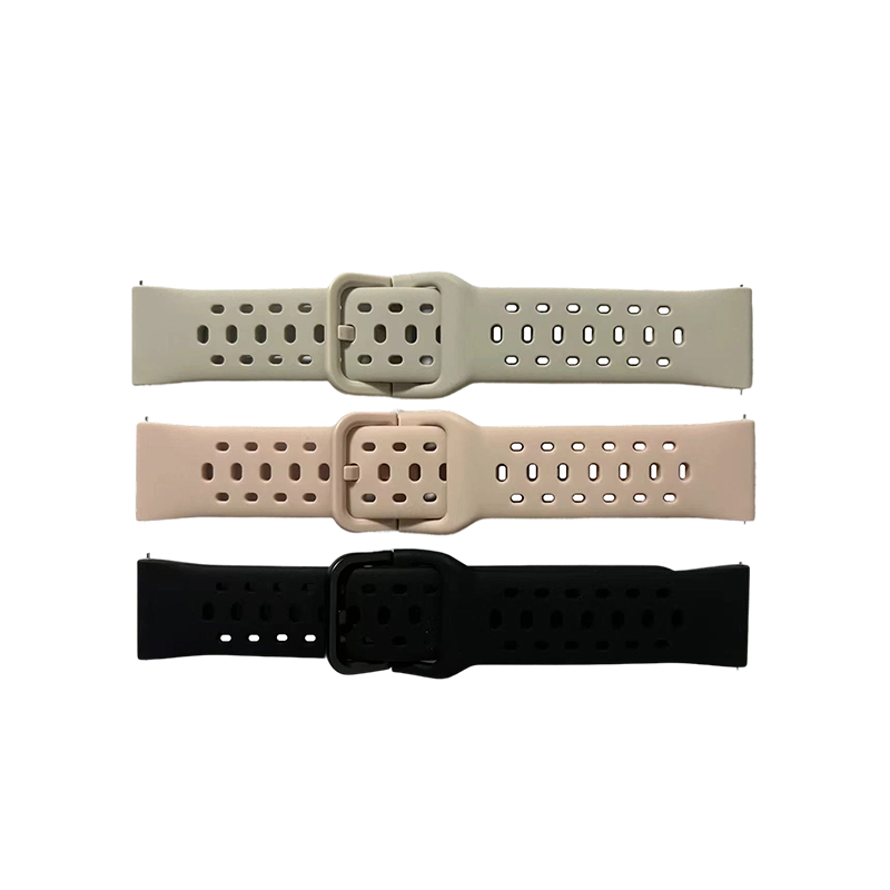 22mm Porous Silicone Strap, Suitable For Outdoor Style, Business Style And Casual Style